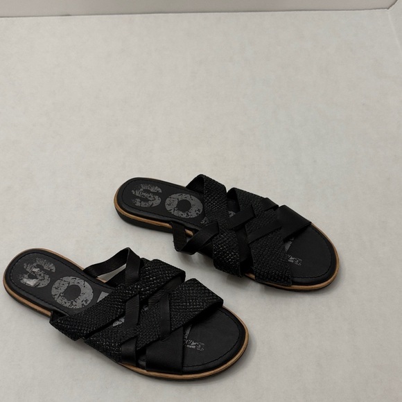 Sorel Black Women's Sandals - Picture 1 of 5